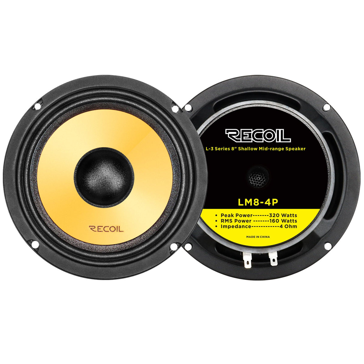 Recoil LM8-4P PRO AUDIO PRO AUDIO MIDRANGE SPEAKER Peak Power 320W RMS