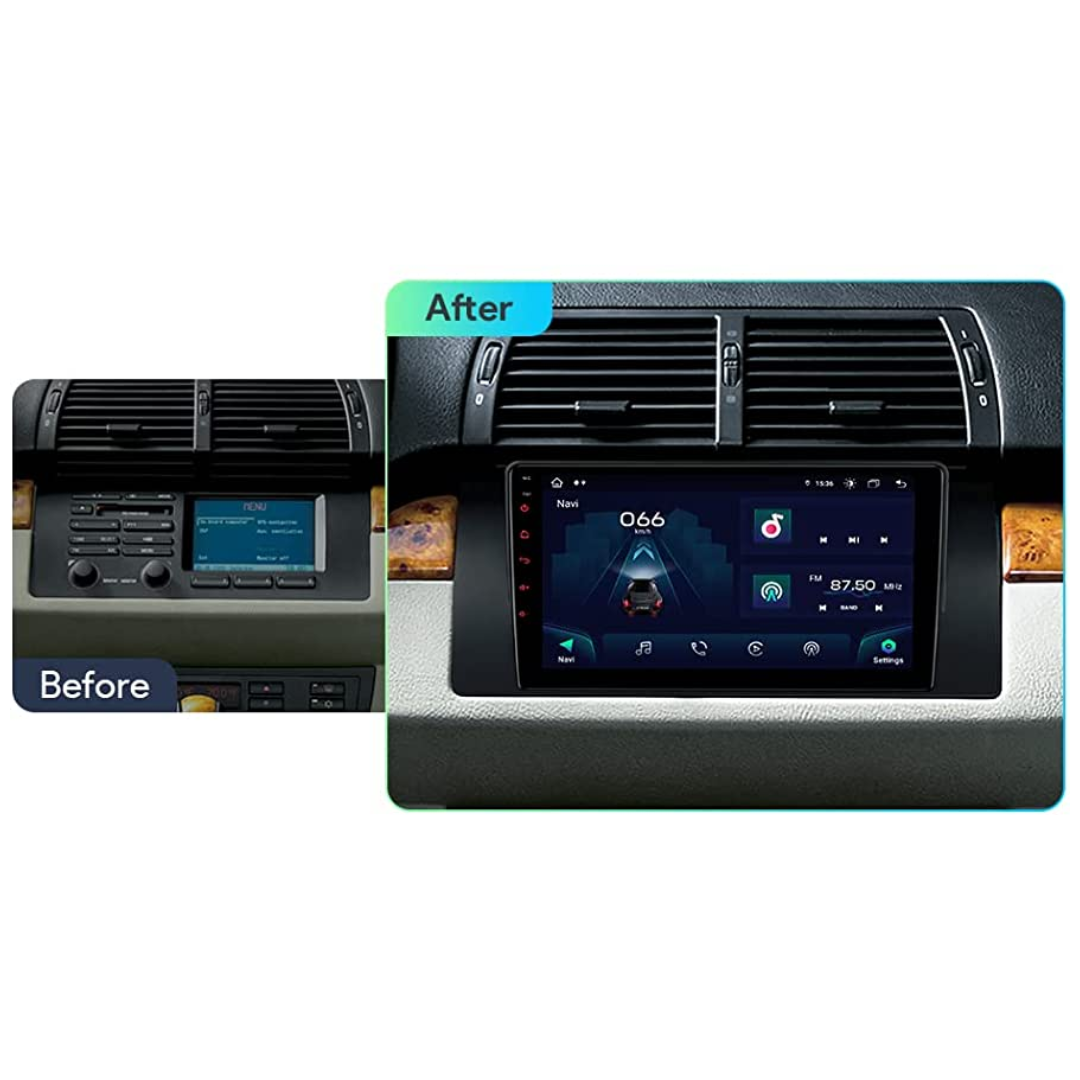 Daiko Multimedia Unit Wireless Carplay Android Auto GPS For BMW X5 E53 1999-2006