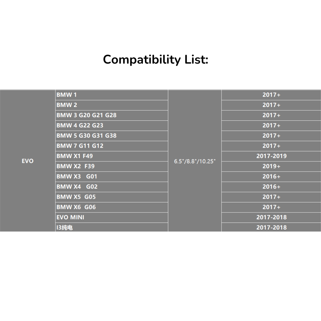 Wireless CarPlay Android Auto Decoder For BMW MINI EVO 1,2,3,4,5,7,X Series 2017+