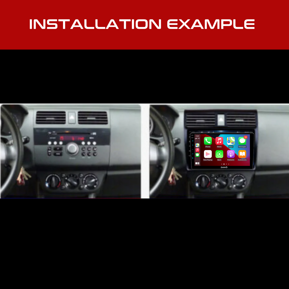 Daiko Multimedia Unit Wireless Carplay Android Auto For Suzuki Swift 2005-2010