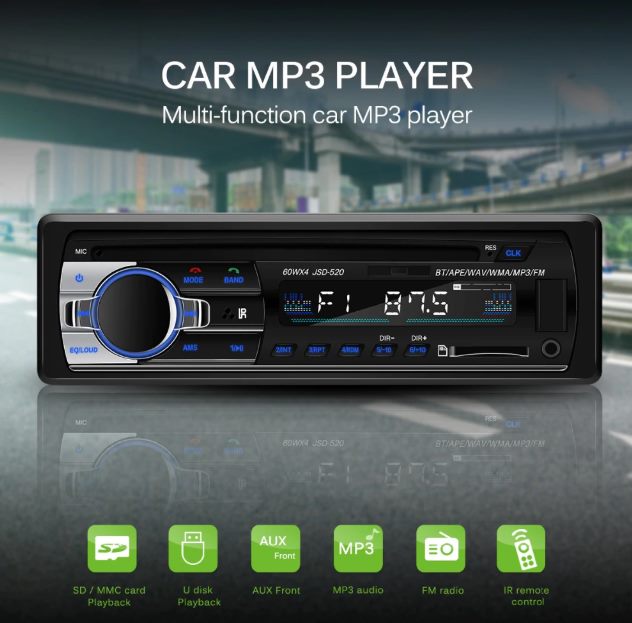 Bluetooth/USB/SD/AUX Car Stereo Player