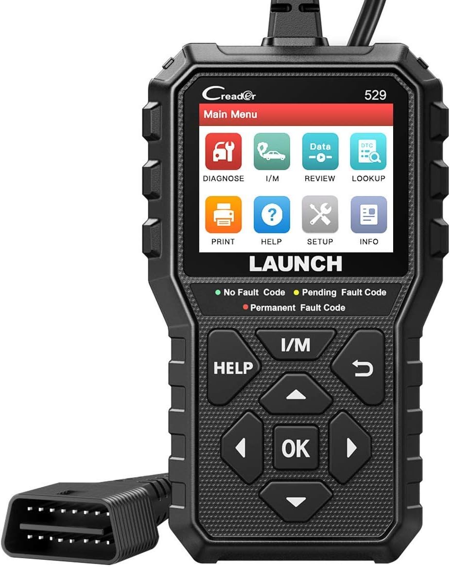 LAUNCH CR529 OBD2 Scanner Diagnostic Tool, Full OBD2 Scanner for Car, Free Lifetime Updates Check-Egine-Light Code Reader, 5 Yrs. Backup, Clear Codes, One Click I/M
