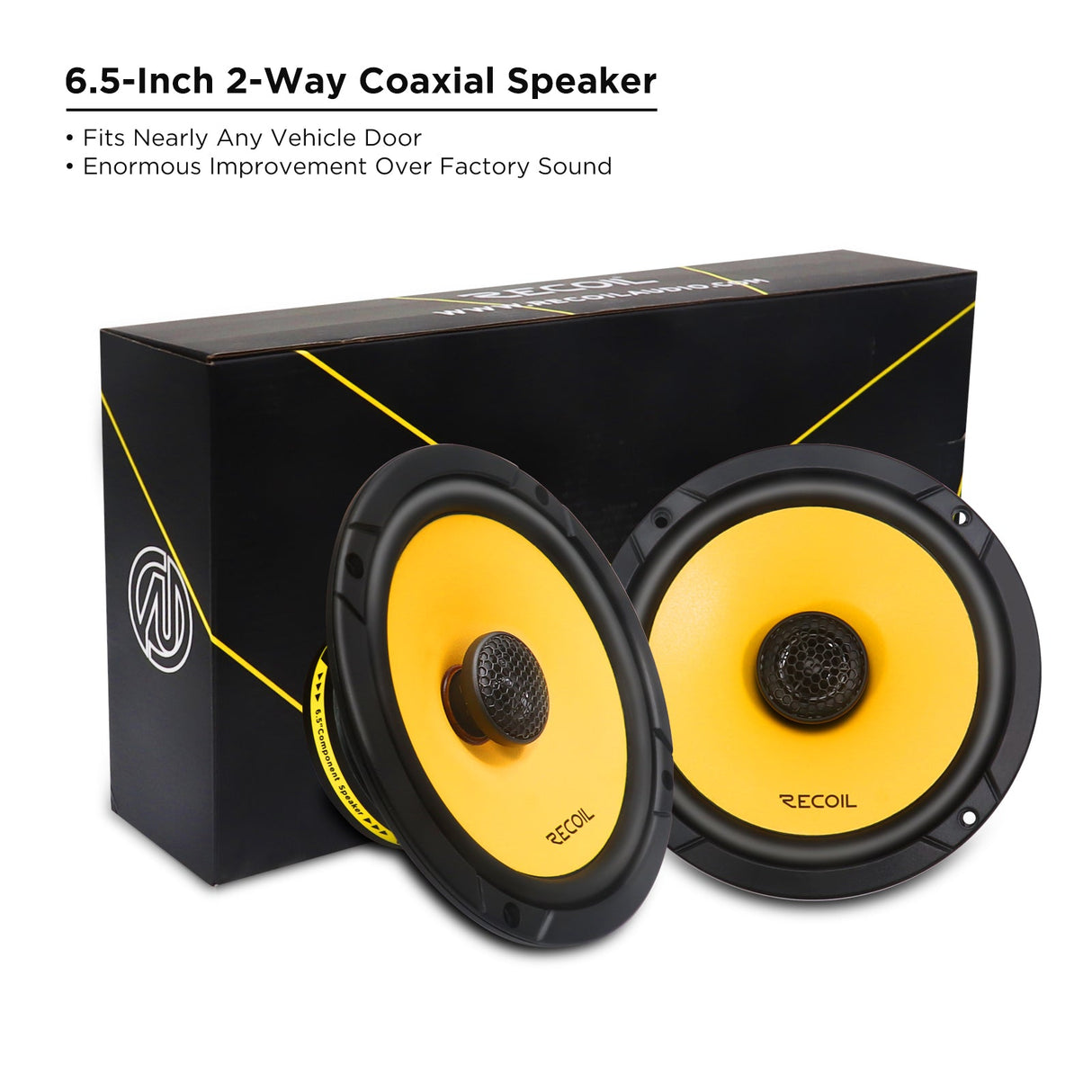 Recoil RLX65 Coaxial Car Speakers 6.5" 160W Max