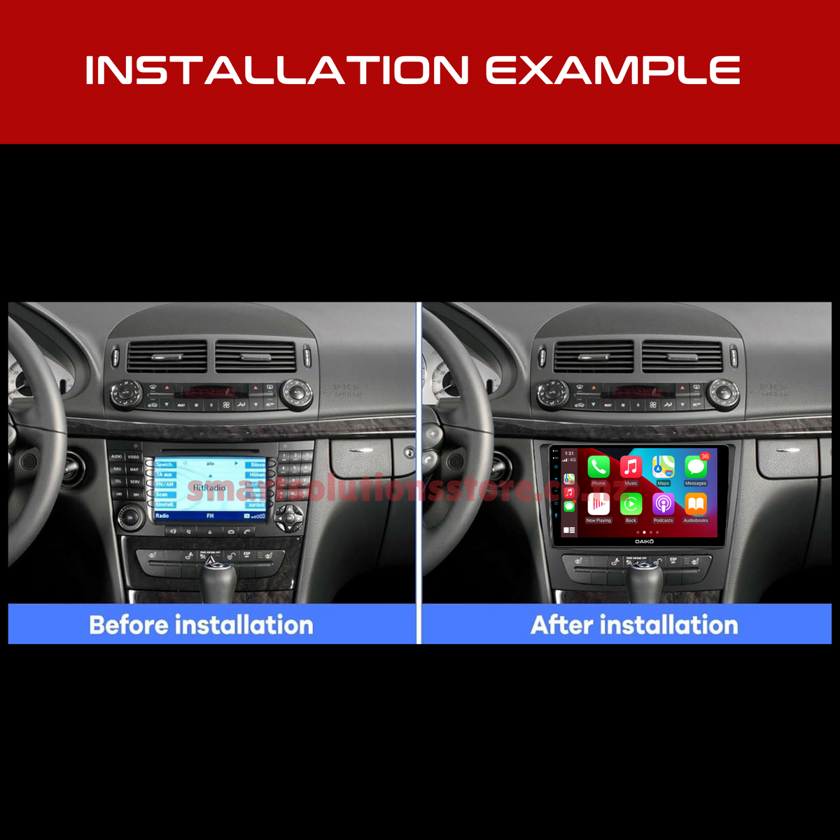 Daiko Multimedia Unit Wireless Carplay Android Auto For Mercedes Benz E W211