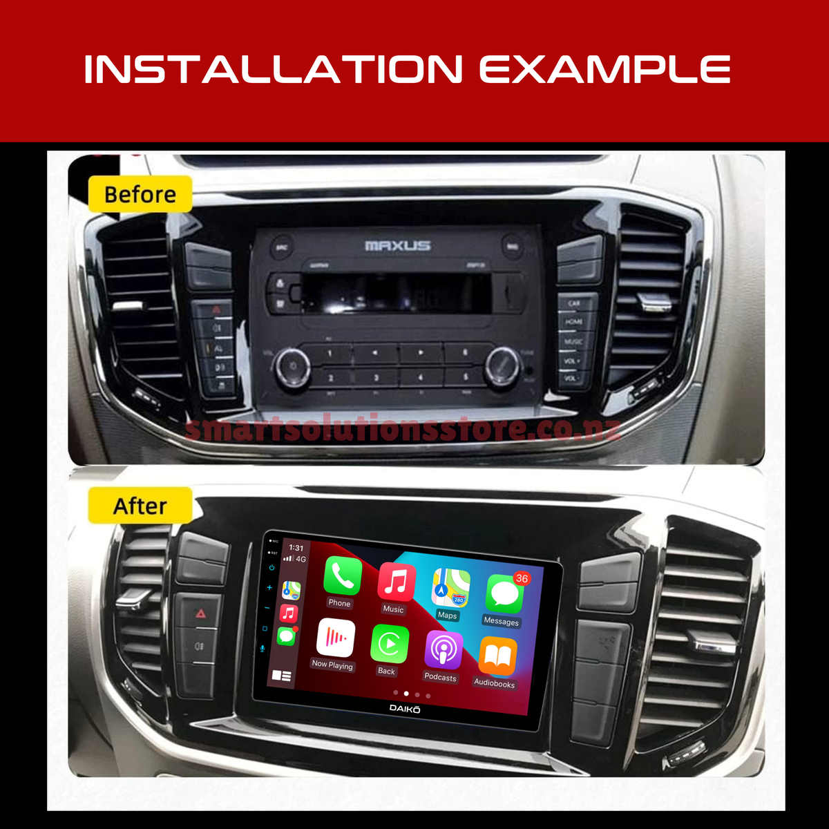 Daiko Multimedia Unit Wireless Carplay Android Auto For LDV V80 2018-2023