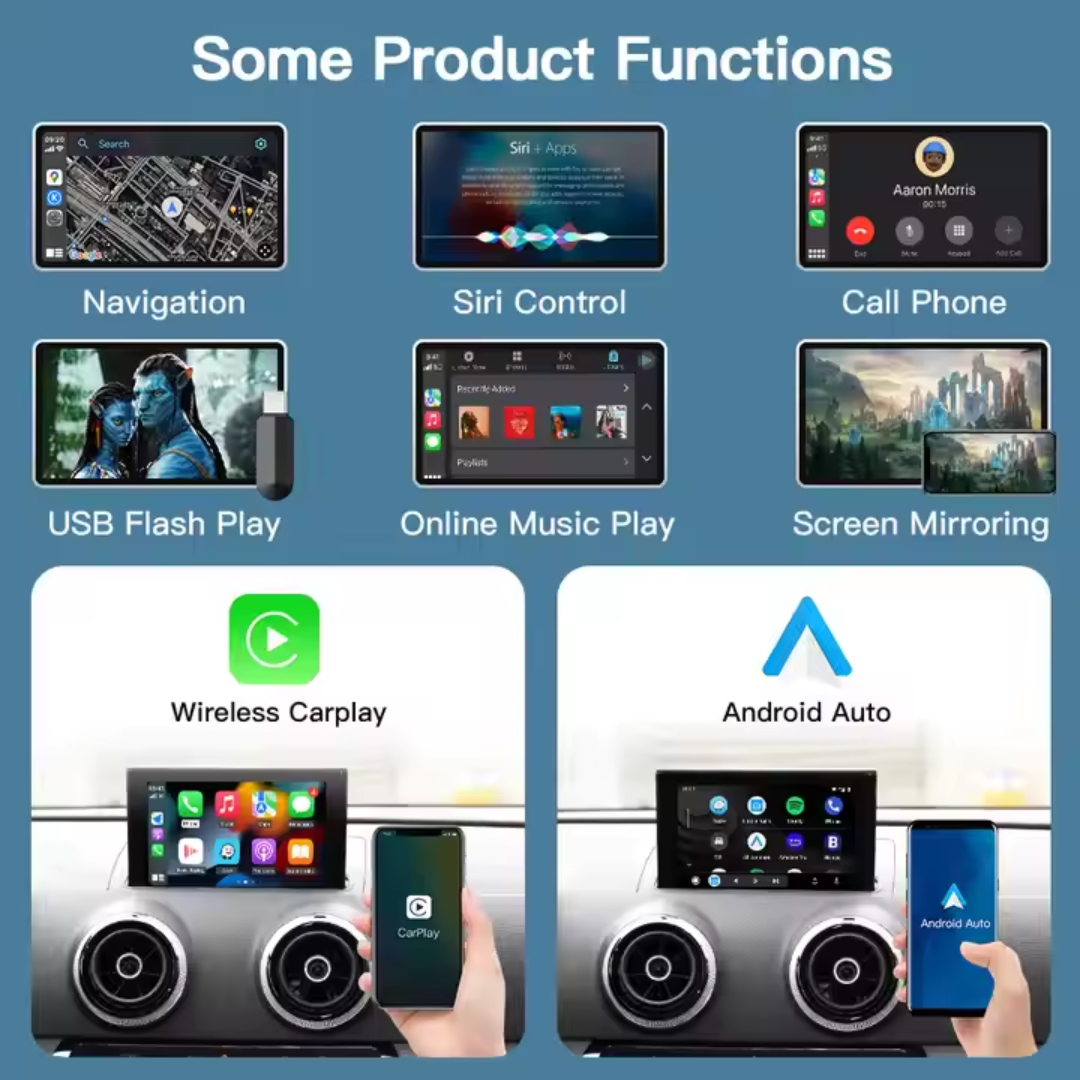 Wireless CarPlay Android Auto Decoder For Audi MMI 3G A4 A5 Q5 S4 S5 A6L