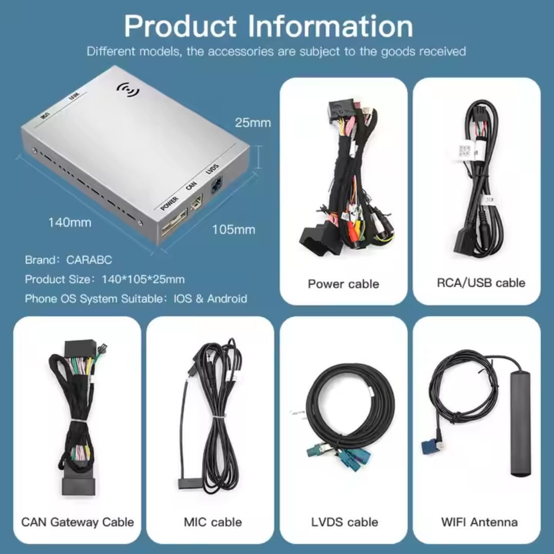 Wireless CarPlay Android Auto Decoder For Audi MMI 3G A4 A5 Q5 S4 S5 A6L