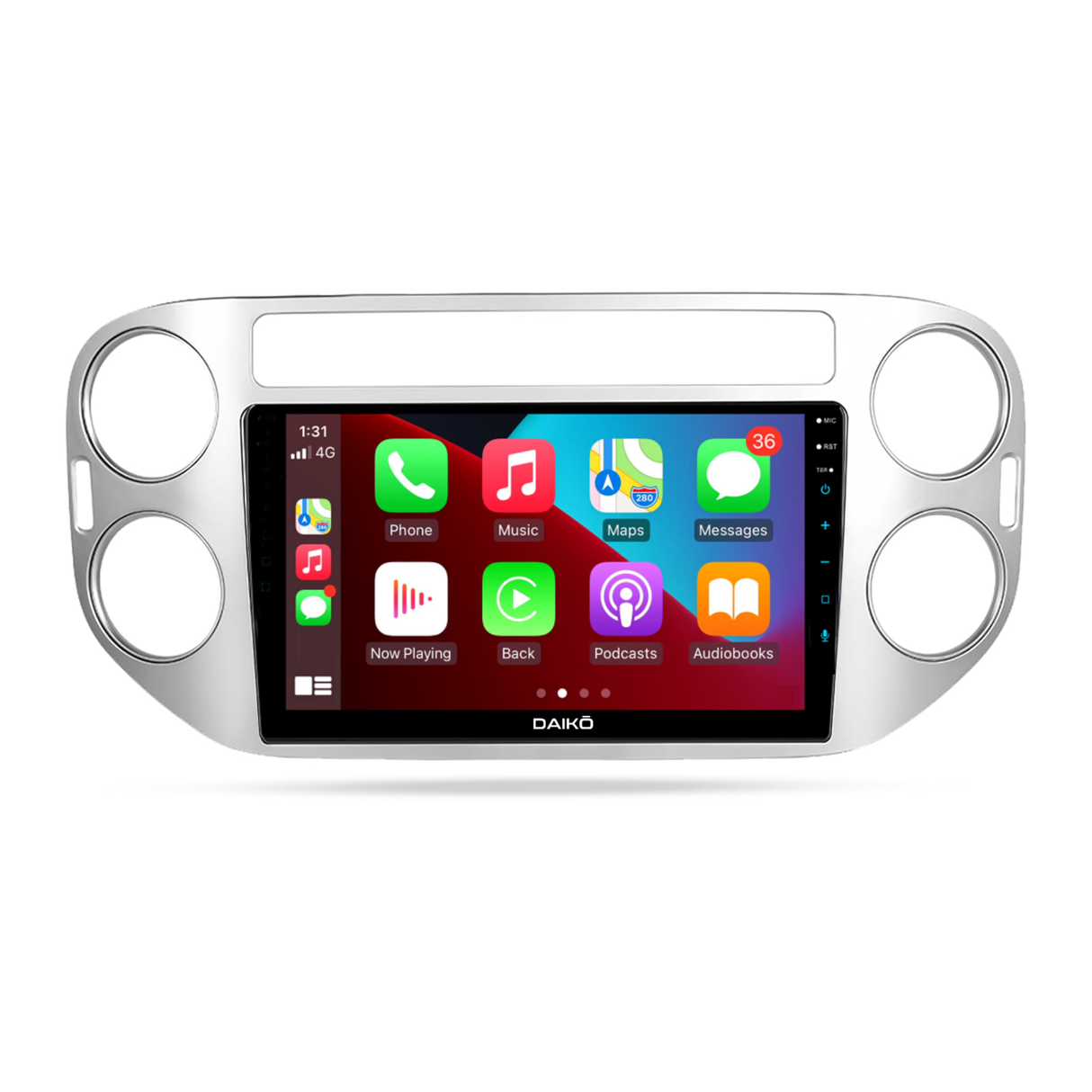 Daiko Multimedia Unit Wireless Carplay Android Auto GPS For VW Tiguan 2010-2015