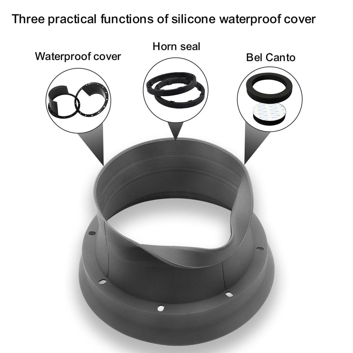 Recoil SPB65 Foldable Silicone Speaker Baffle Kits for 6.5inch Speakers