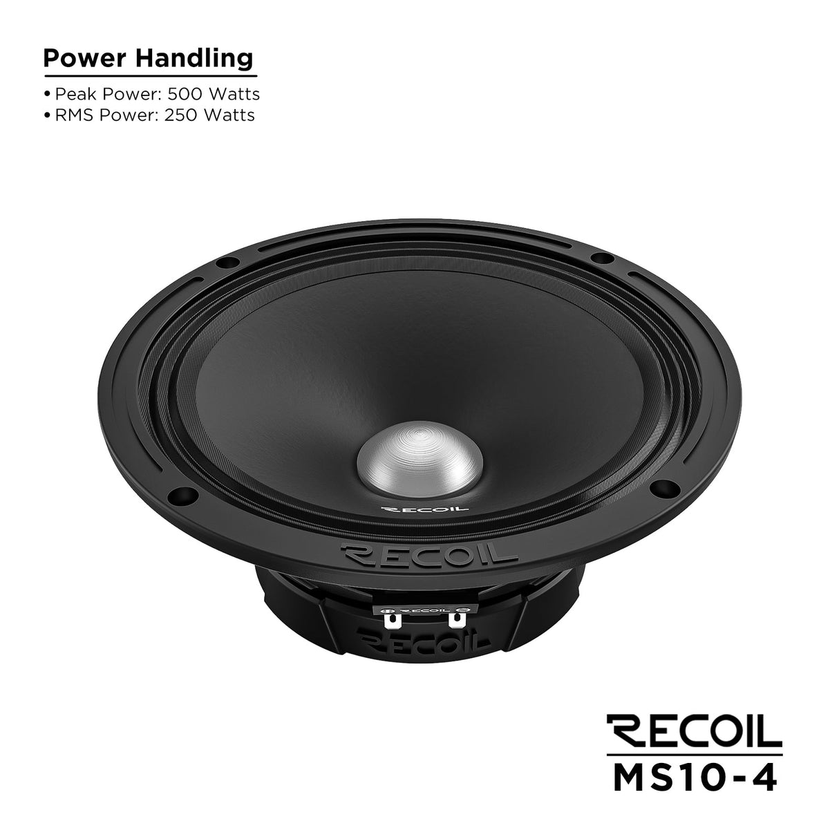 Recoil MS10-4 PRO AUDIO PRO AUDIO MIDRANGE SPEAKER 1 PIECE Peak Power 500W RMS Power 250W