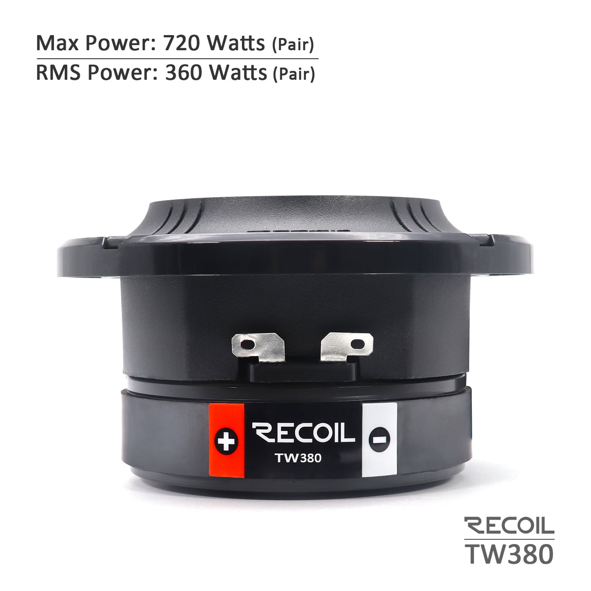 Recoil TW380 4-INCH BULLET SUPER TWEETER Peak 360W RMS 180W
