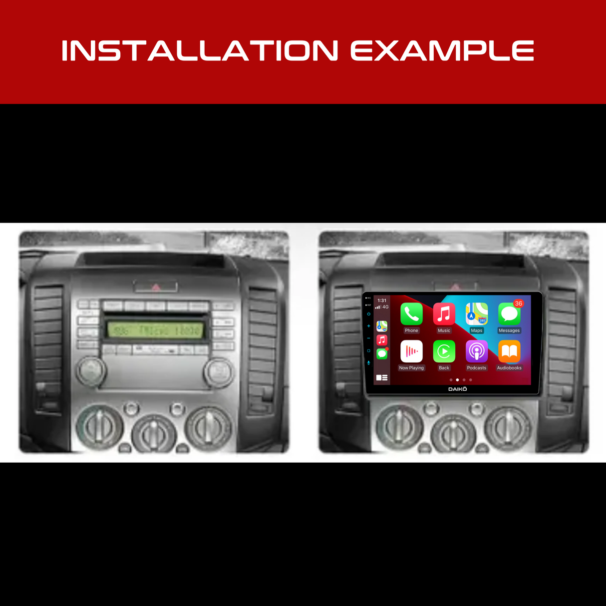 Daiko Car Stereo Carplay Android Auto For Ford Ranger Mazda BT-50 2006-2010