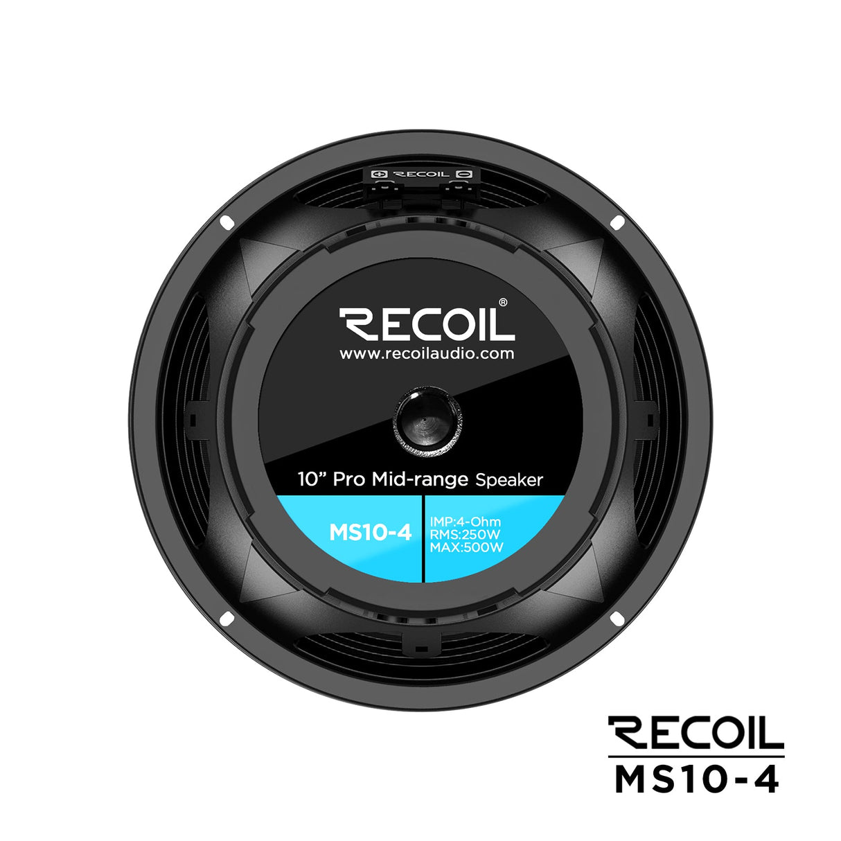 Recoil MS10-4 PRO AUDIO PRO AUDIO MIDRANGE SPEAKER 1 PIECE Peak Power 500W RMS Power 250W