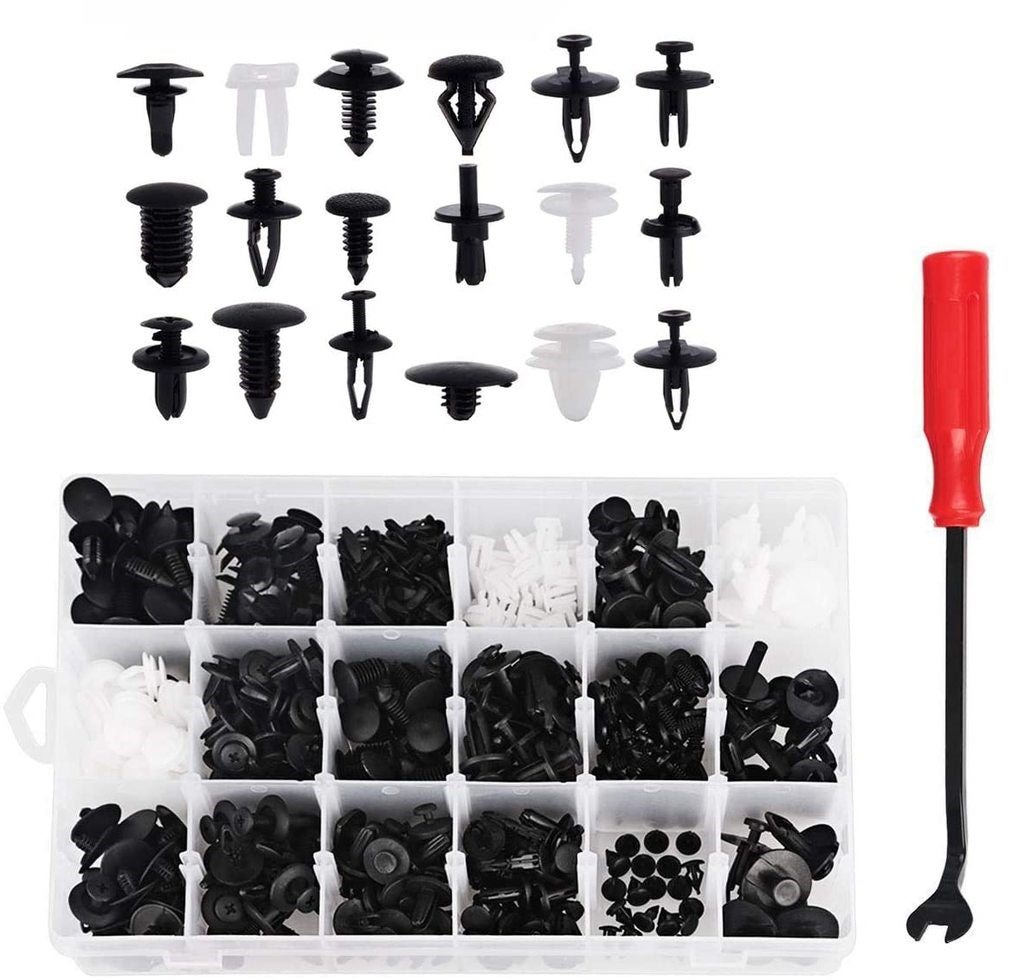 415 PCS Car Retainer Clips & Plastic Fasteners Kit-18 Most Popular Sizes