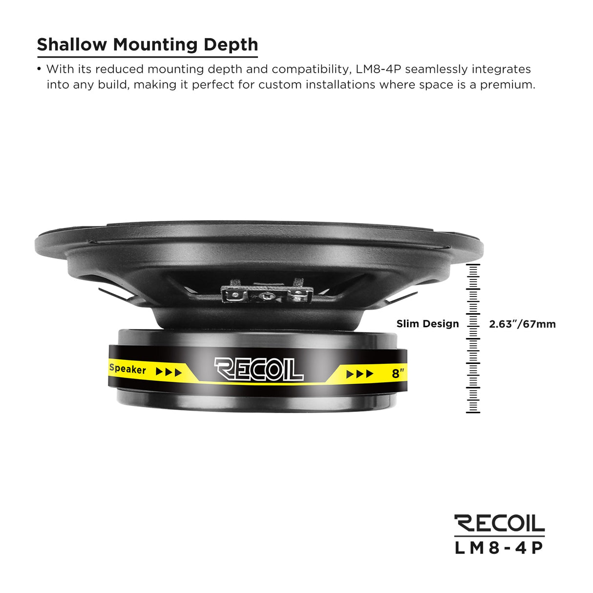 Recoil LM8-4P PRO AUDIO PRO AUDIO MIDRANGE SPEAKER Peak Power 320W RMS