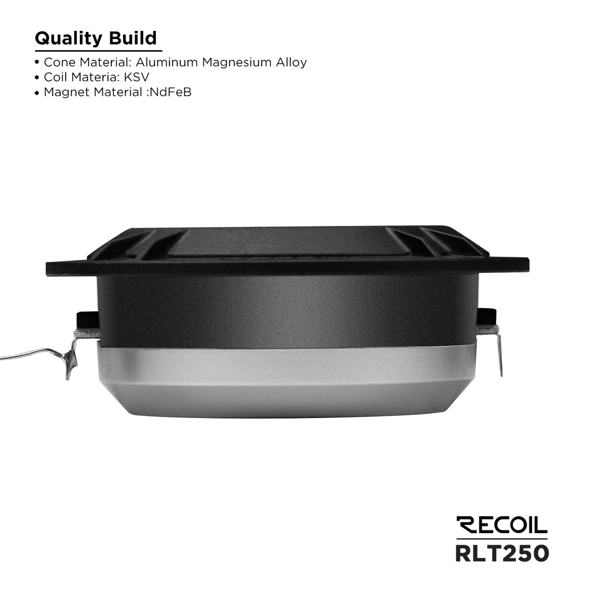 Recoil RLT250 1-Inch Slim High Compression Bullet Super Tweeters 120W Peak
