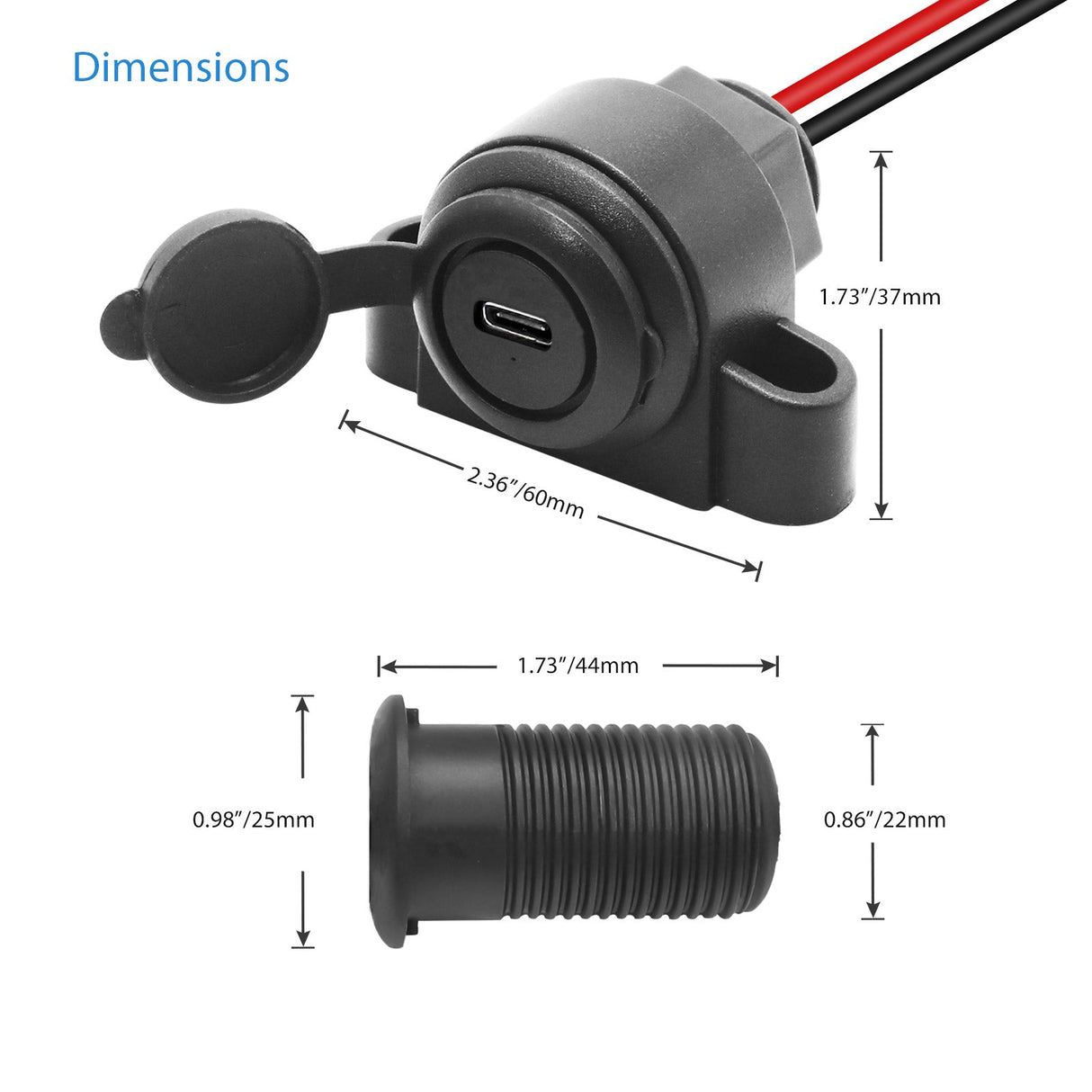 Recoil TCC Flush Mount USB Type-C Charger Socket