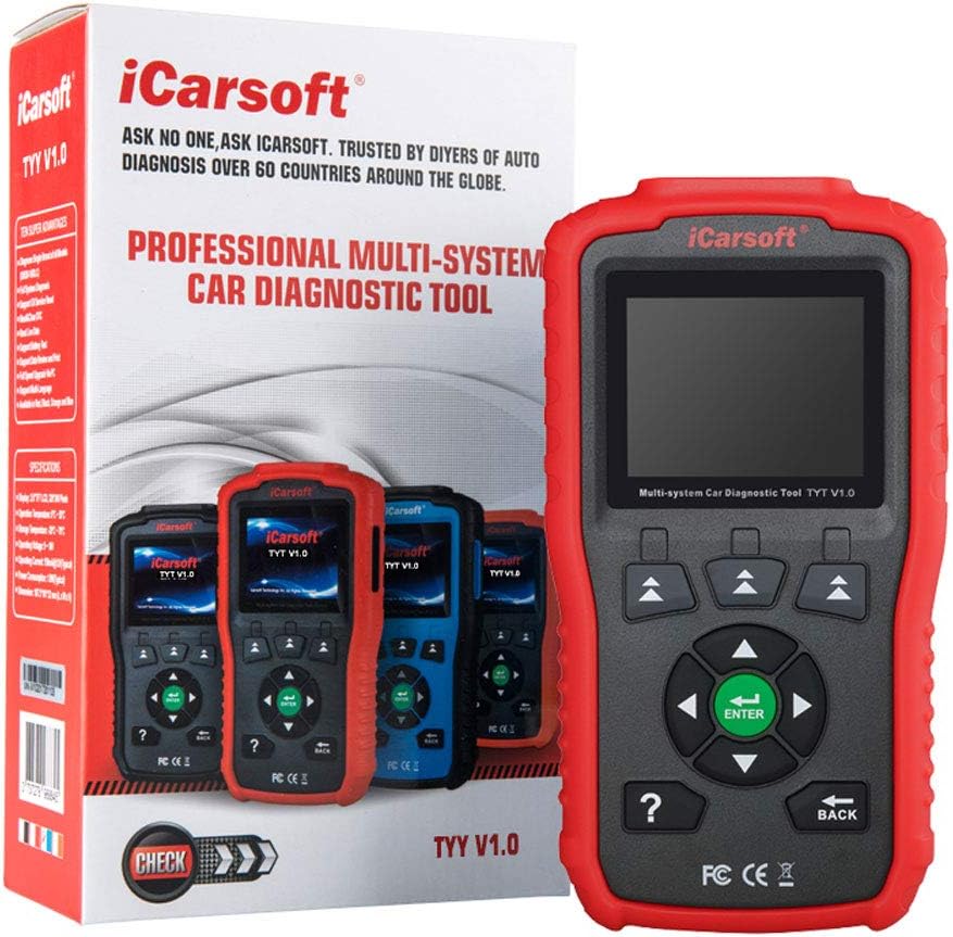 iCarsoft TYT V1.0 Diagnostic Scanner for Toyota Lexus Scion Isuzu OBD2 Cars, Red