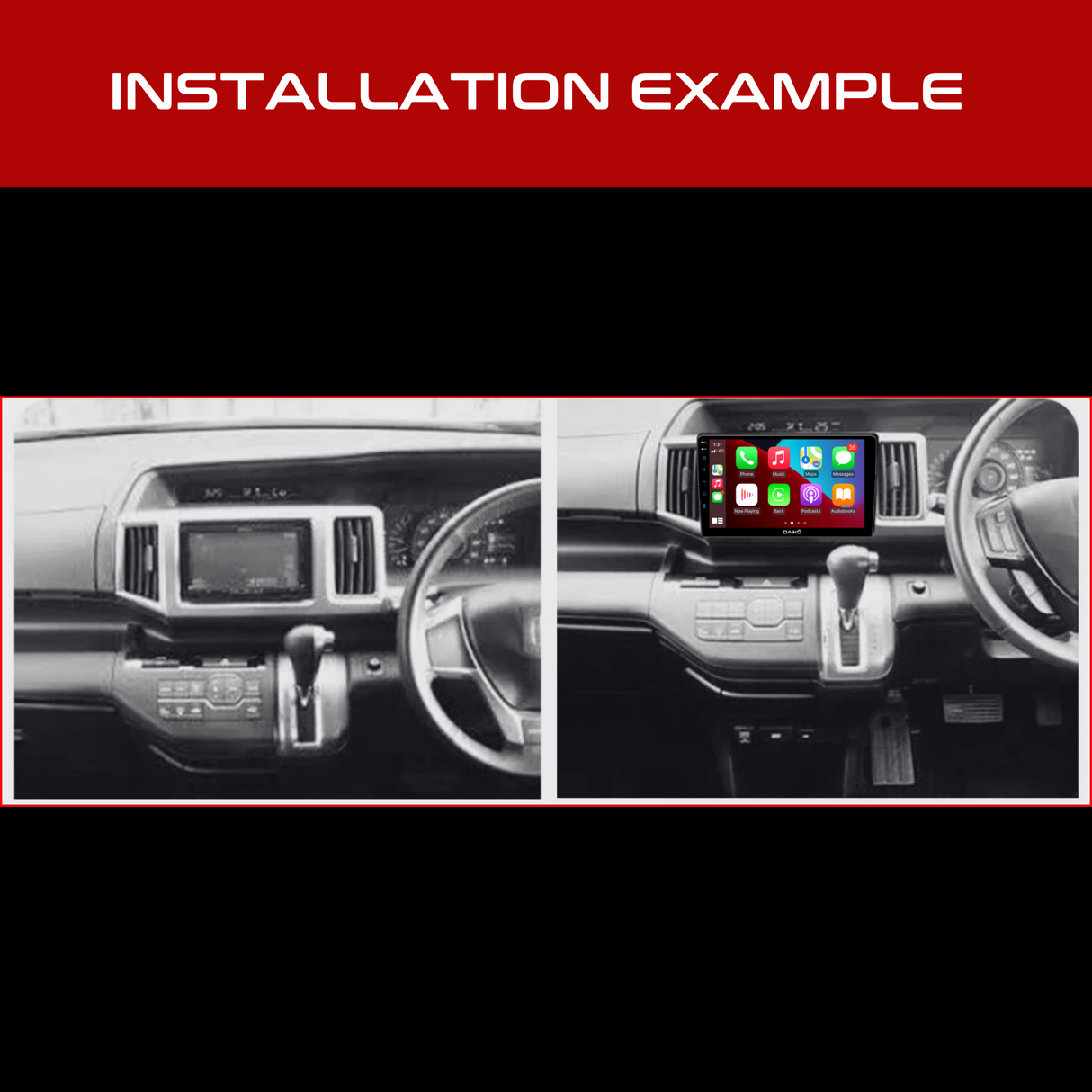 Daiko Car Stereo Wireless Carplay Android Auto For Honda Step Wagon 2009-2015