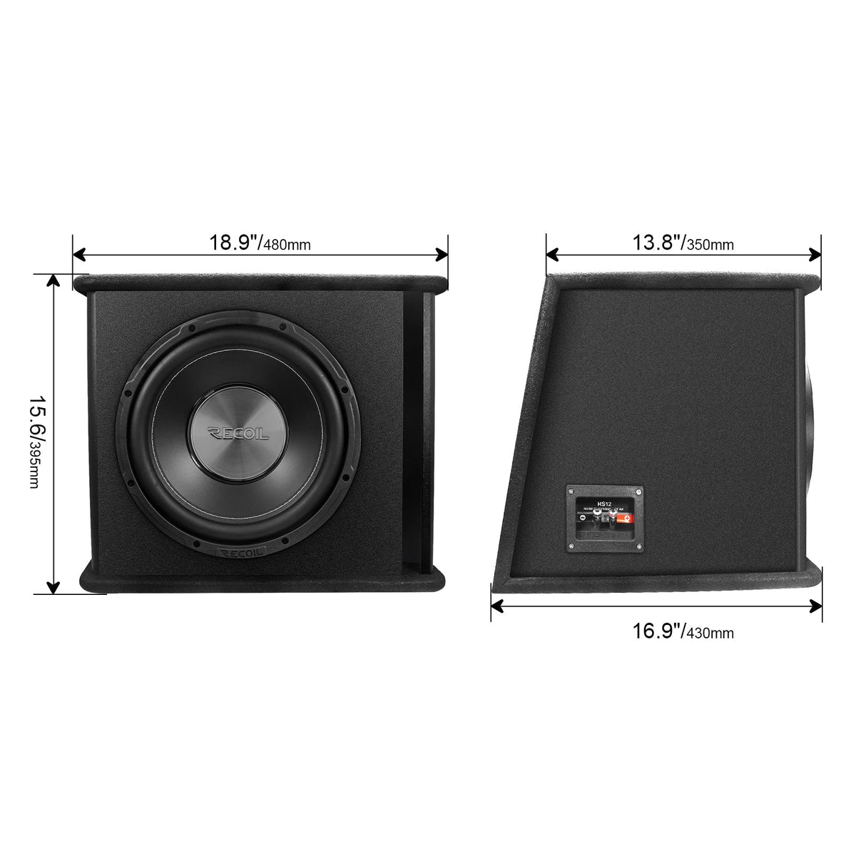 Recoil RS12 12" Boxed Subwoofer 600W Max Echo Series