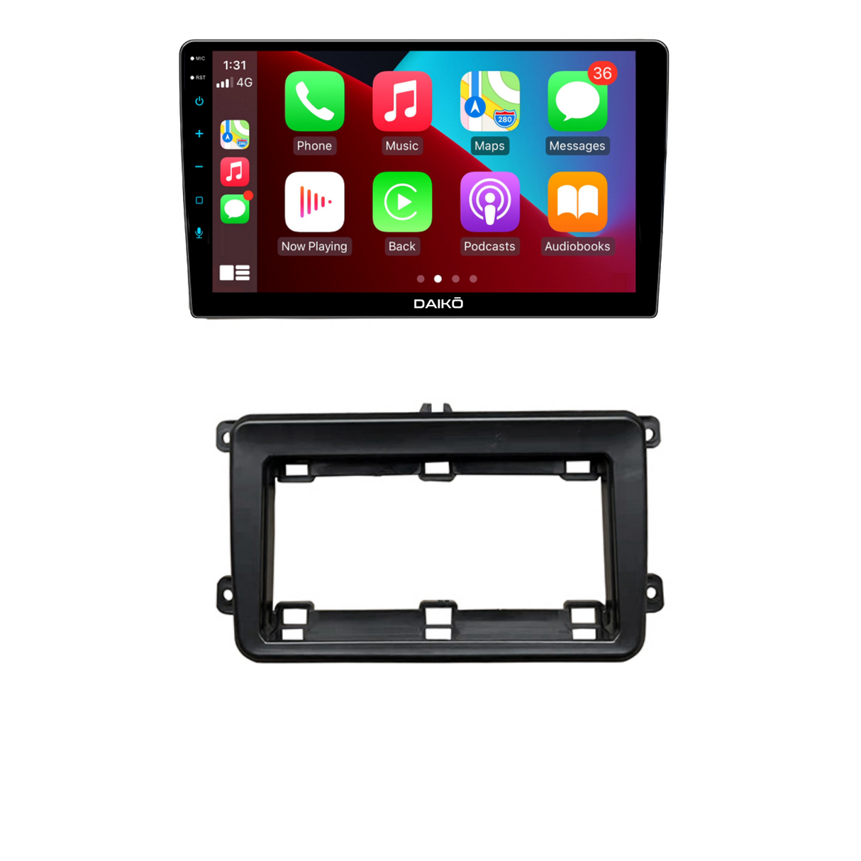 Daiko Car Stereo Carplay Android Auto For Volkswagen Golf Universal