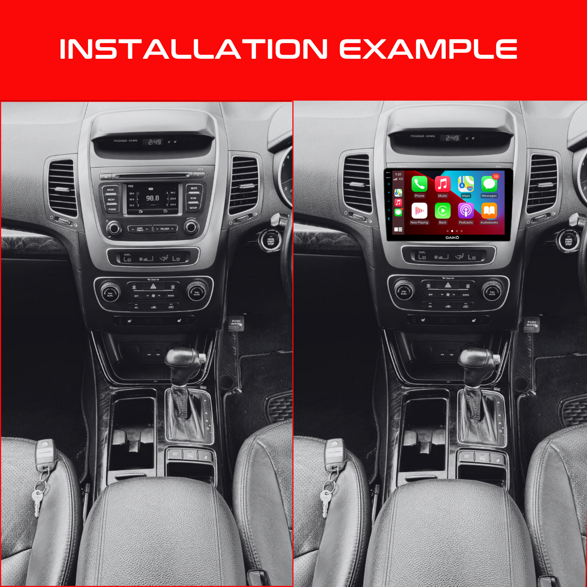 Daiko Multimedia Unit Wireless Carplay Android Auto GPS For Kia Sorento 2013-15