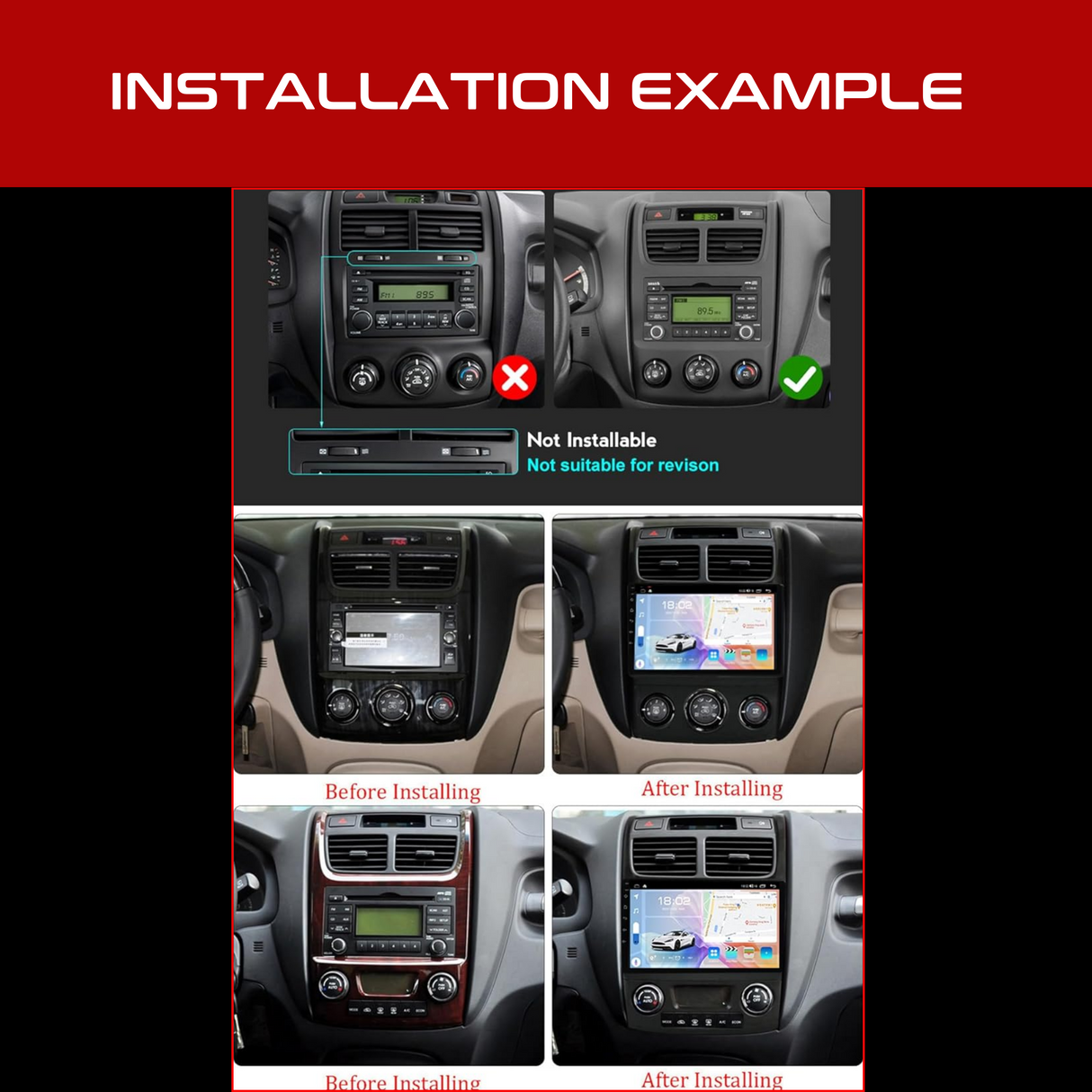 Daiko Multimedia Unit Wireless Carplay Android Auto For Kia Sportage 2004-2009