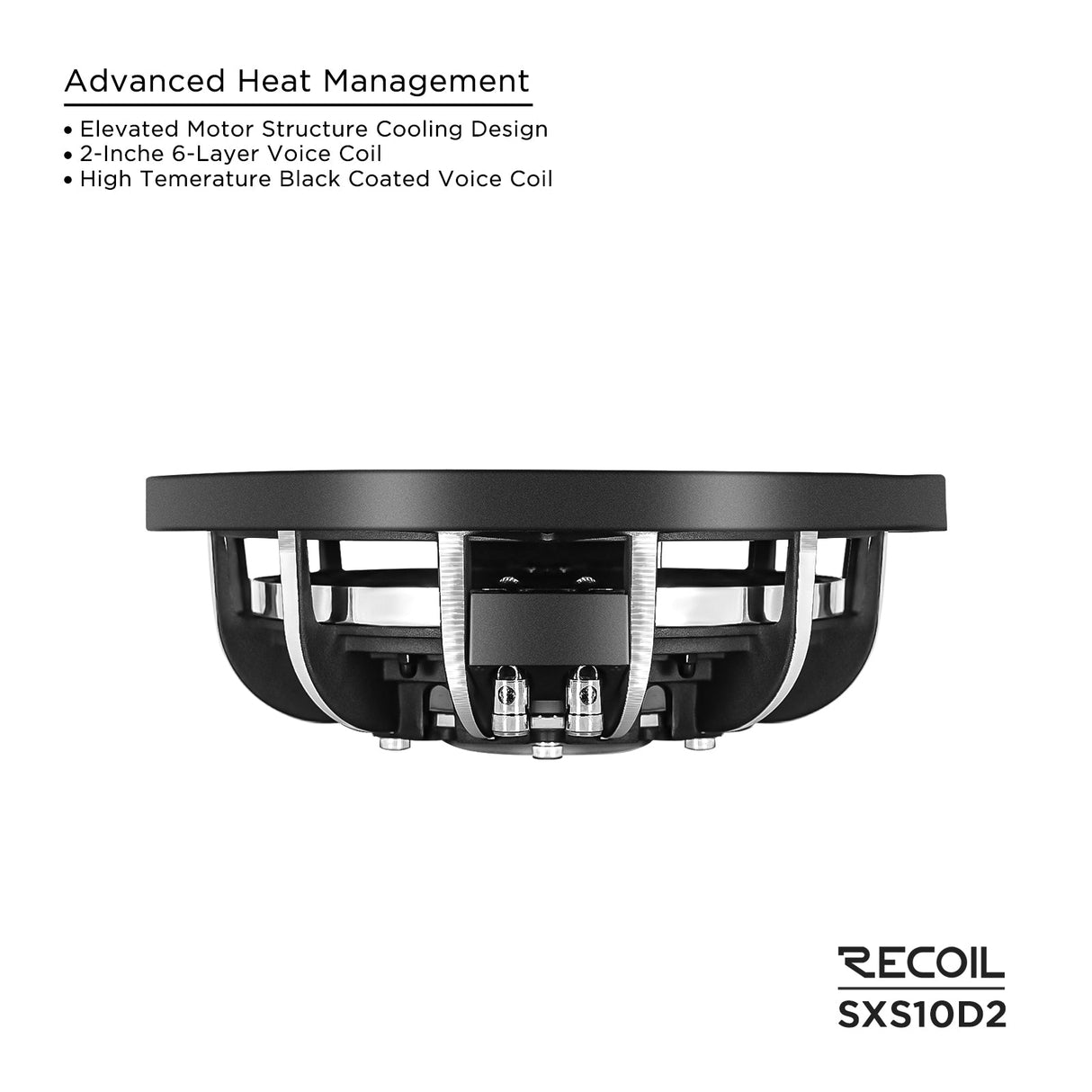 Recoil SXS10D2 Shallow Car Subwoofer 10" 600W Max