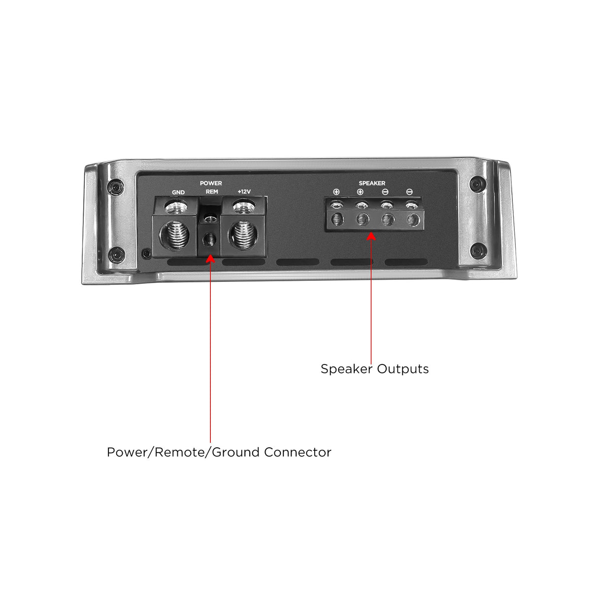 Recoil RED2500.1 Subwoofer Amplifier Class-D 5000W Max Car Audio Mono-block
