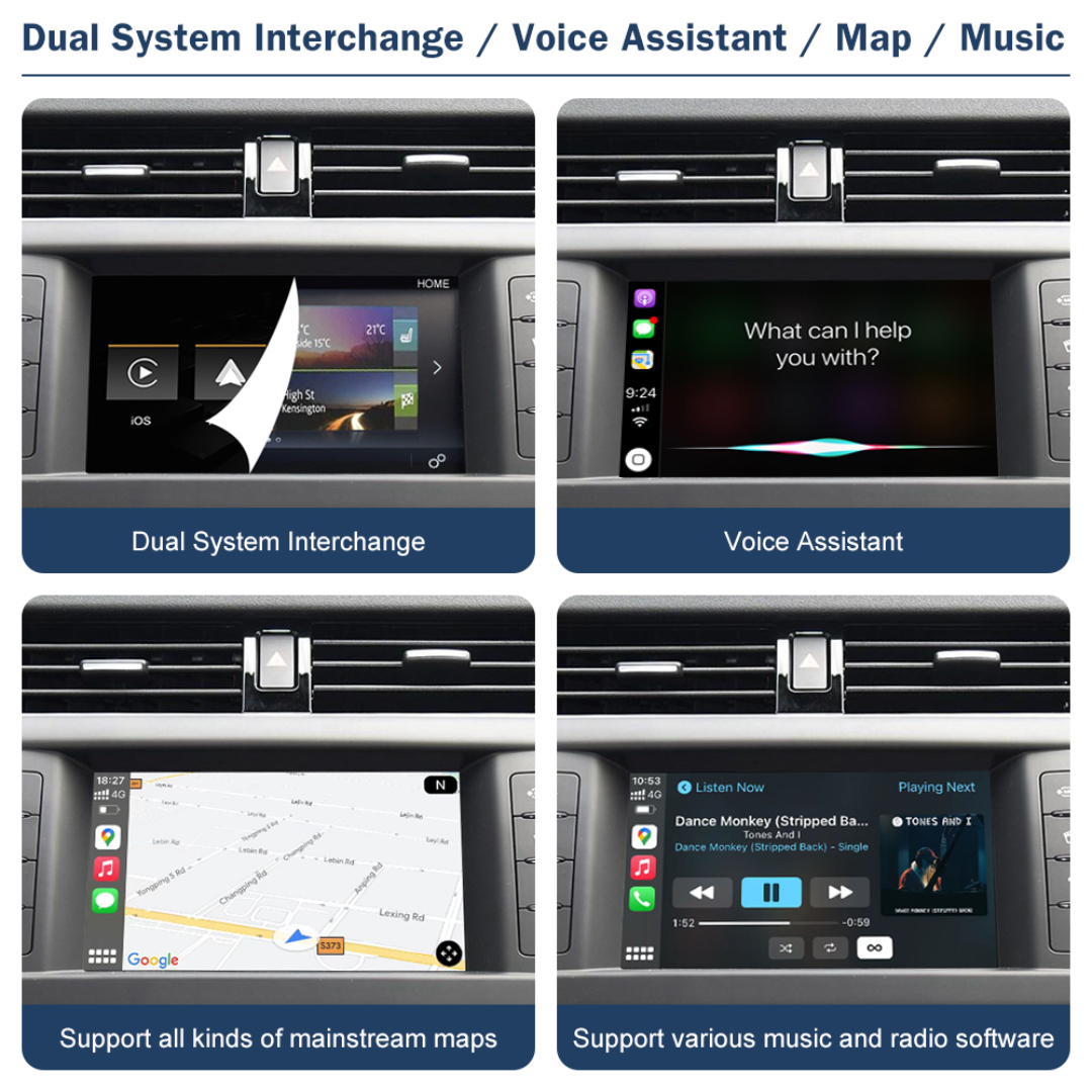 Wireless CarPlay & Android Auto Decoder For Land Rover & Jaguar (Harman 8.8 inch 2016–2018)