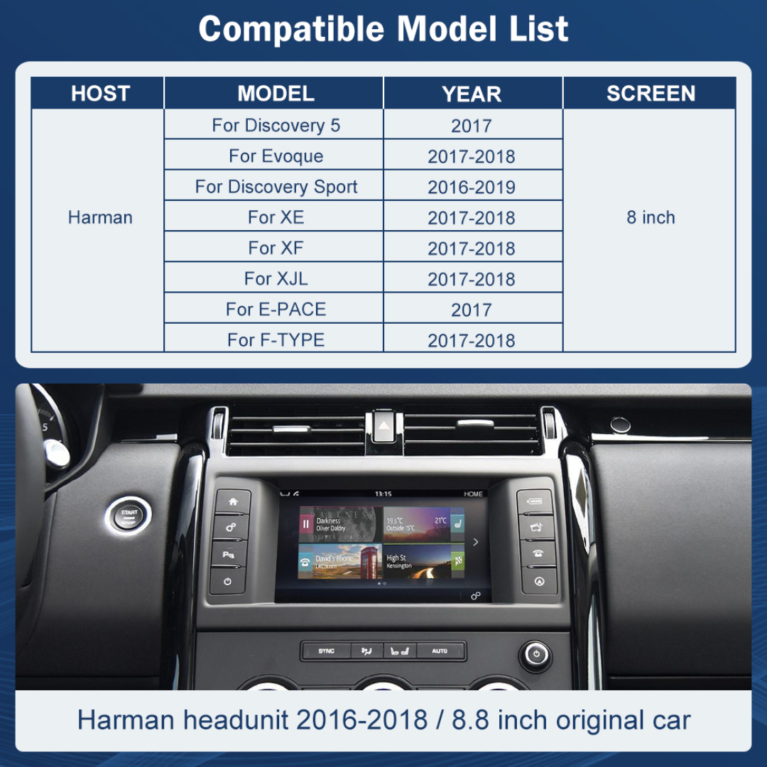 Wireless CarPlay & Android Auto Decoder For Land Rover & Jaguar (Harman 8.8 inch 2016–2018)
