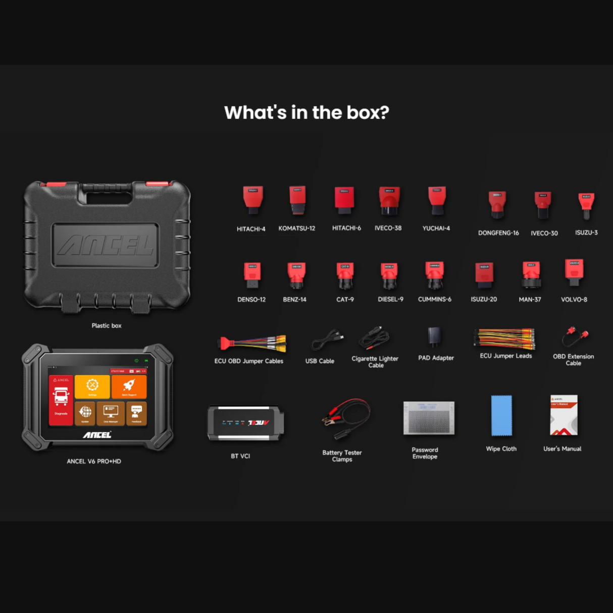 ANCEL V6 Pro+HD Professional Scan Tool for Car and Truck Diagnostic 40+ service Functions