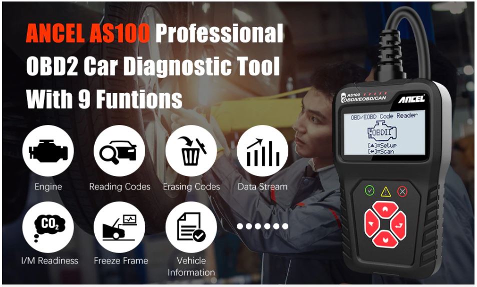 Car Diagnostic Scanner Ancel AS100 OBDII Scanner Check Engine Read Codes