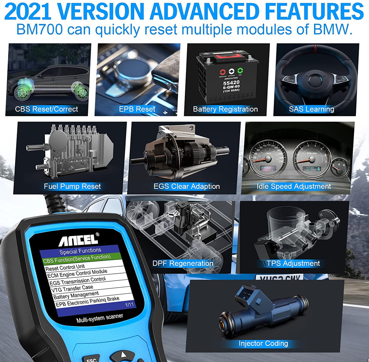 BMW Diagnostic Scan Tool ANCEL BM700 PRO Full Systems All Functions OBD1 OBD2
