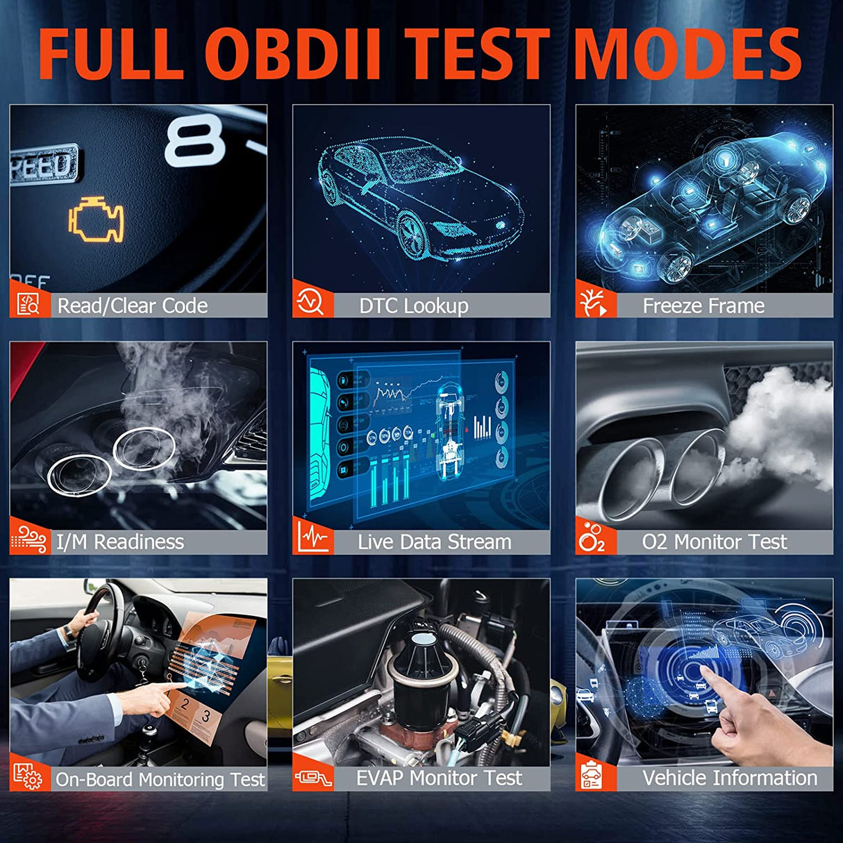 Diagnostic Scan Tool ANCEL FX3000 OBD2 Scanner ABS Oil BMS SAS EPB Transmission