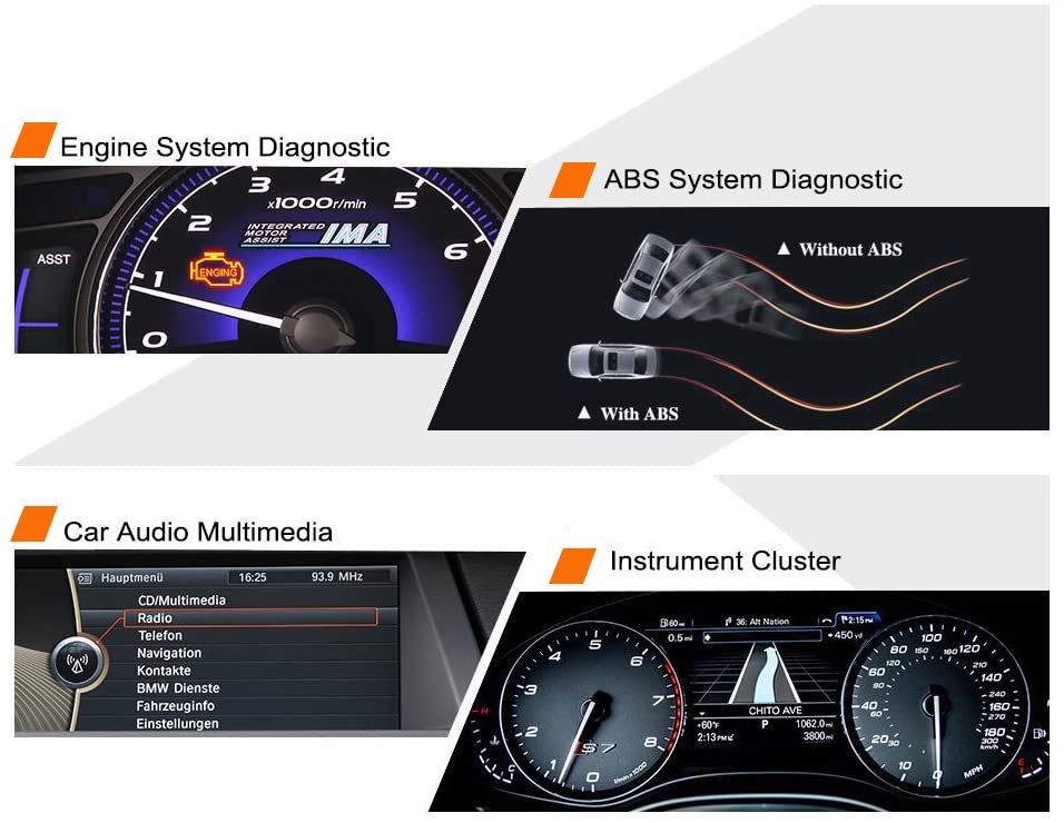 Professional Car Scanner Full Sytem Ancel FX6000 read Clear Codes Reset DPF Oil