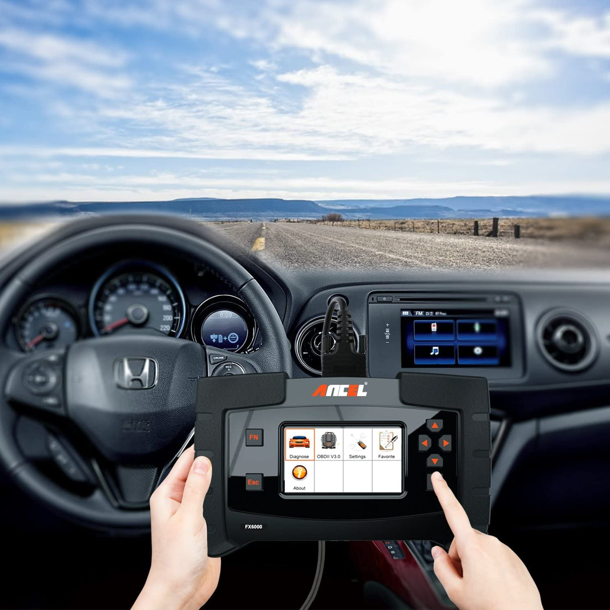 Professional Car Scanner Full Sytem Ancel FX6000 read Clear Codes Reset DPF Oil