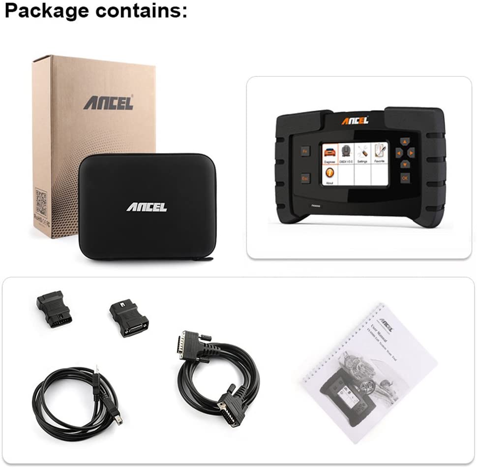 Professional Car Scanner Full Sytem Ancel FX6000 read Clear Codes Reset DPF Oil