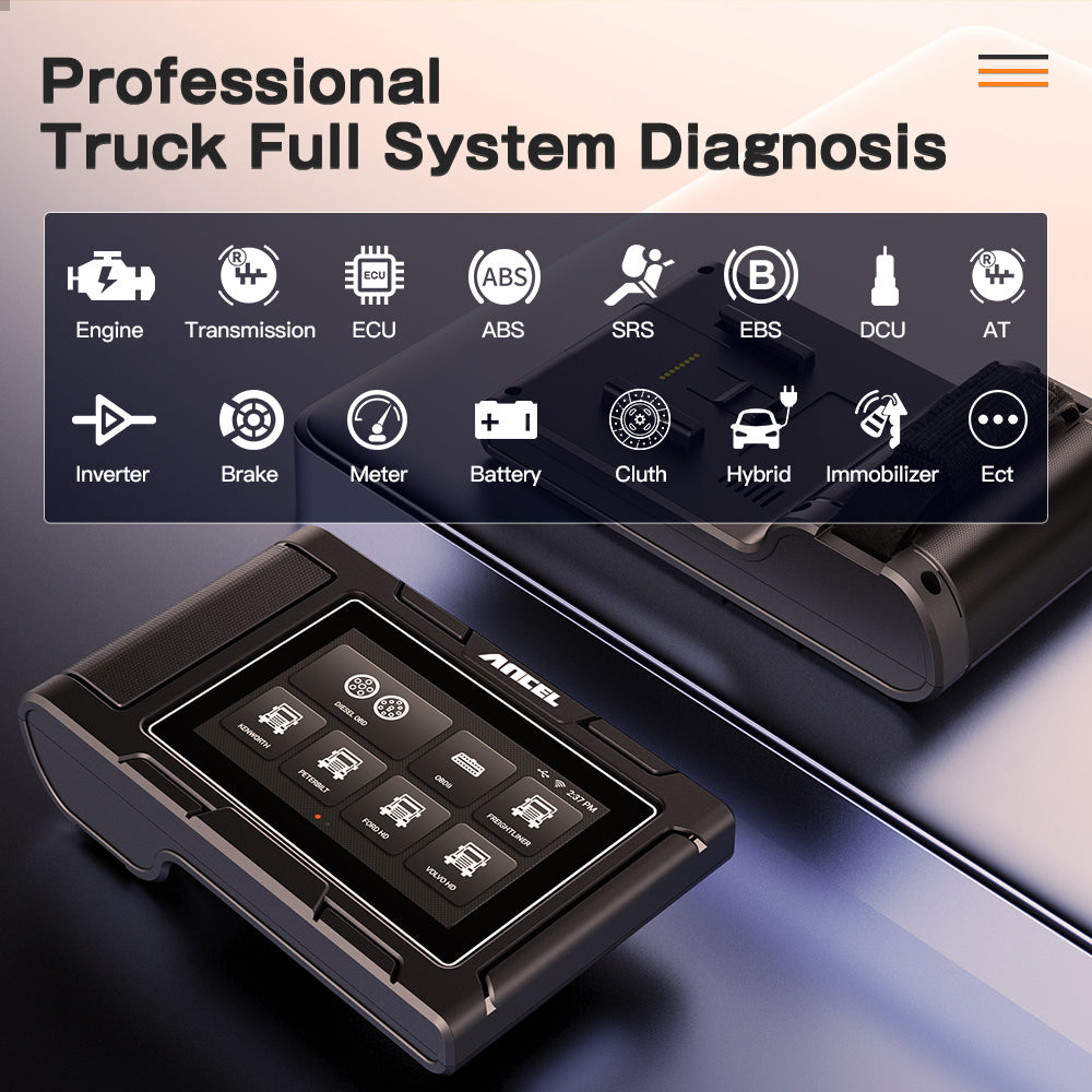 Heavy Duty Truck Scan Tool ANCEL HD3100 All System 12V/24V 2in1 Cars and Trucks