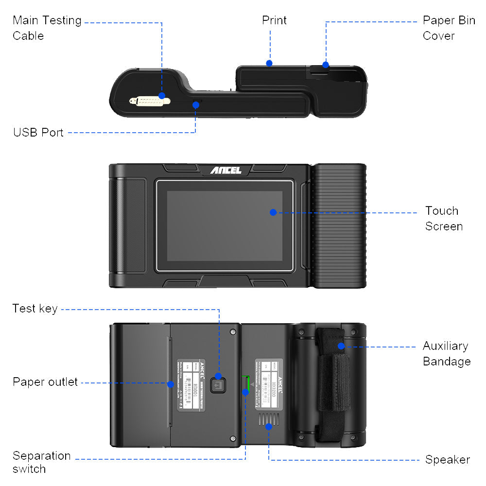 Heavy Duty Truck Scan Tool ANCEL HD3200 All System 12V/24V 2in1 Cars and Trucks