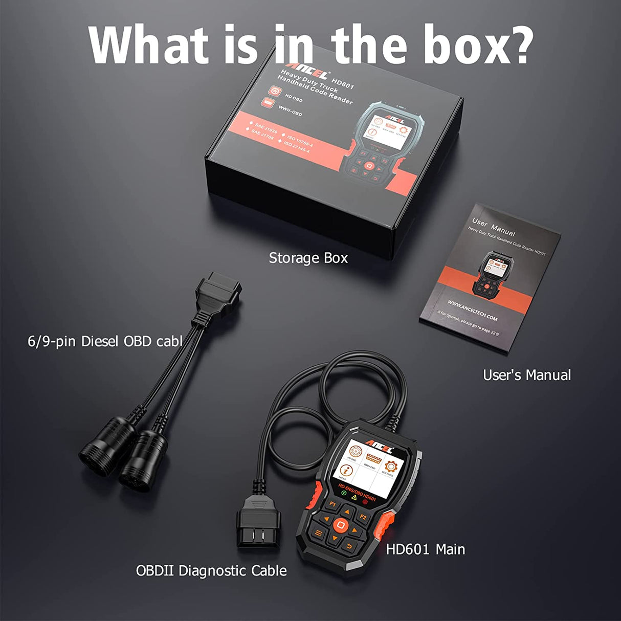 Ancel Heavy Duty Truck And Car Scan Tool All Systems 12V/24V Car Scanner