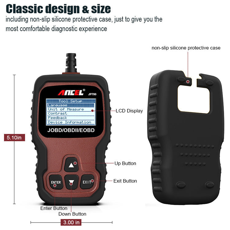 Diagnostic Scanner Ancel JP700 JOBD OBD2 Japanese Cars For Toyota Nissan Honda Mazda