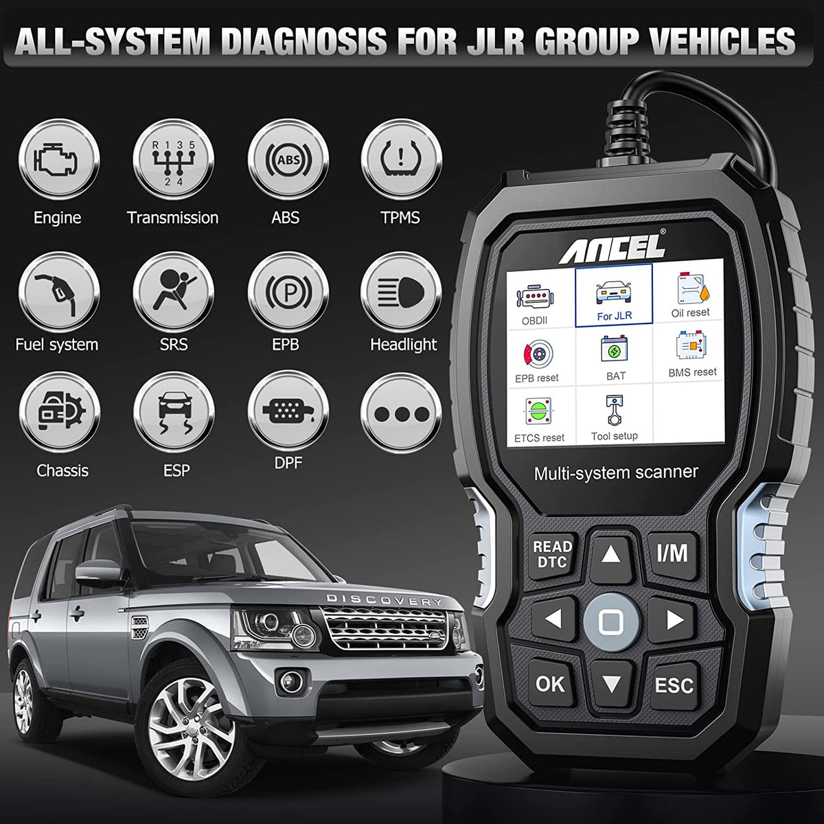 Land Rover Jaguar Scan Tool ANCEL LD700 All Systems 14+ Reset Functions