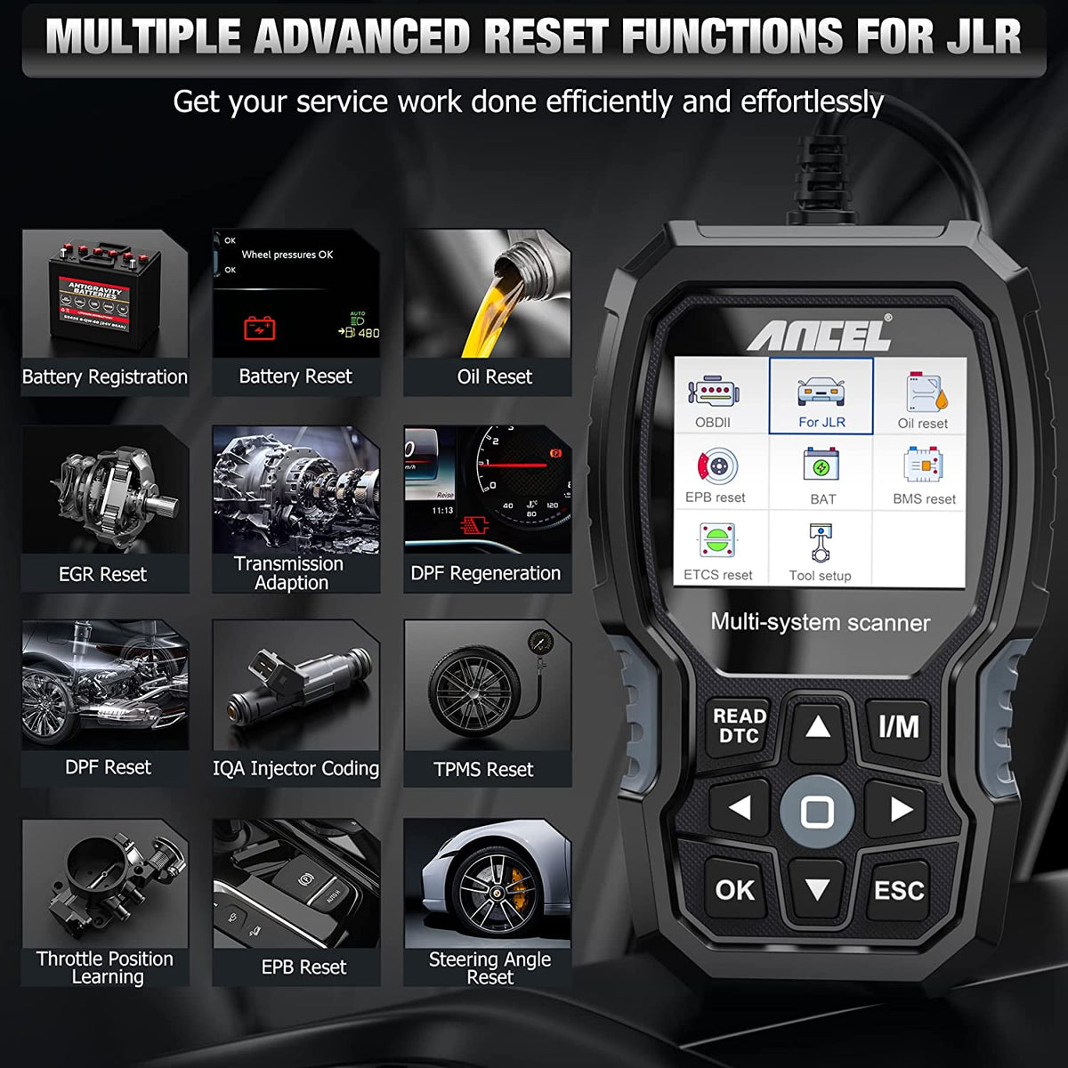 Land Rover Jaguar Scan Tool ANCEL LD700 All Systems 14+ Reset Functions