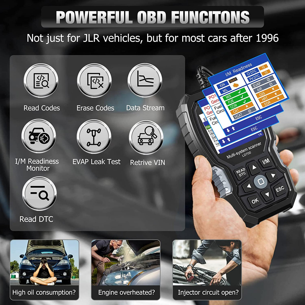 Land Rover Jaguar Scan Tool ANCEL LD700 All Systems 14+ Reset Functions
