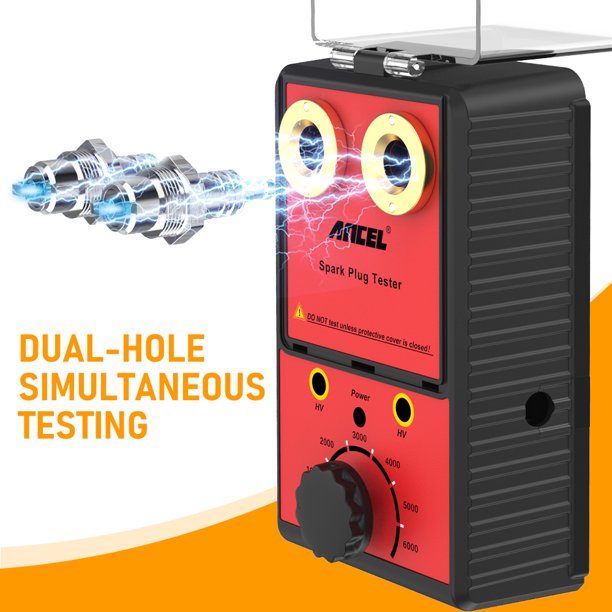 ANCEL Spark Plug Tester with Two12mm Spark Plug Socket Spark Tester