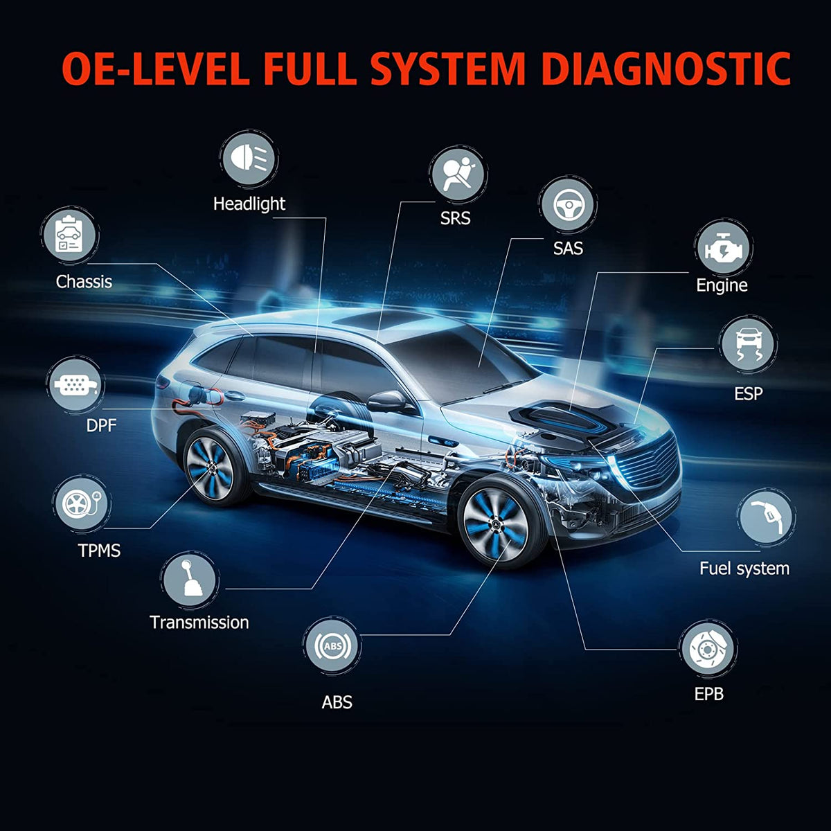 Bi-directional Scan Tool Ancel V6 PRO 25 Service Functions Bluetooth