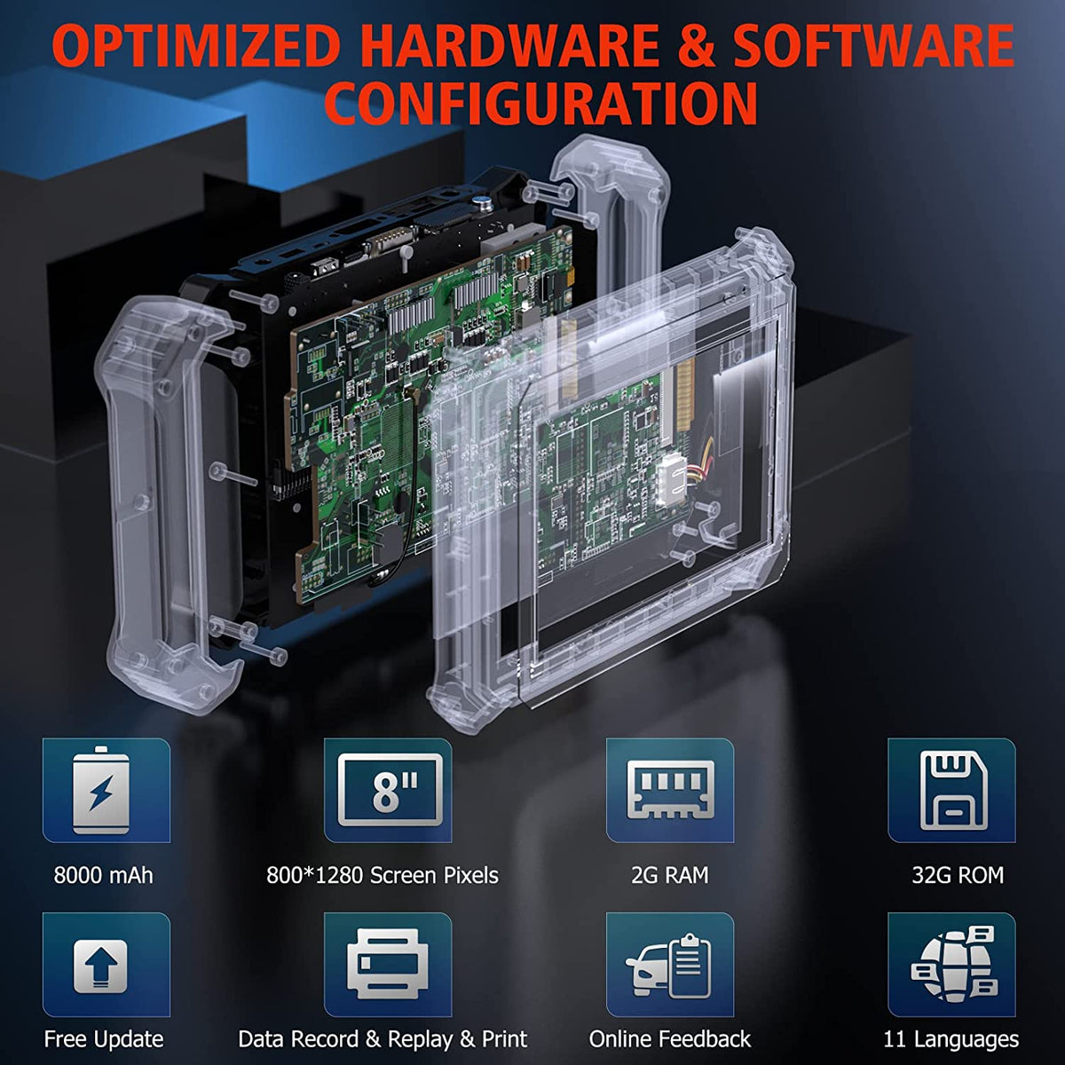 Bi-directional Scan Tool Ancel V6 PRO 25 Service Functions Bluetooth