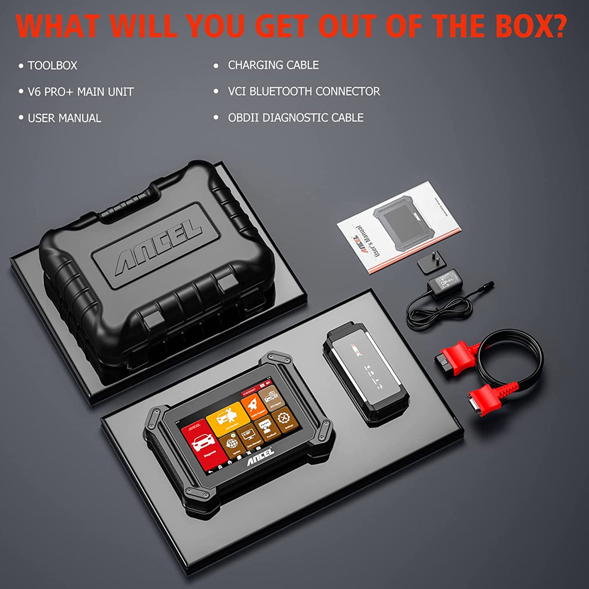 Bi-directional Scan Tool Ancel V6 PRO 25 Service Functions Bluetooth