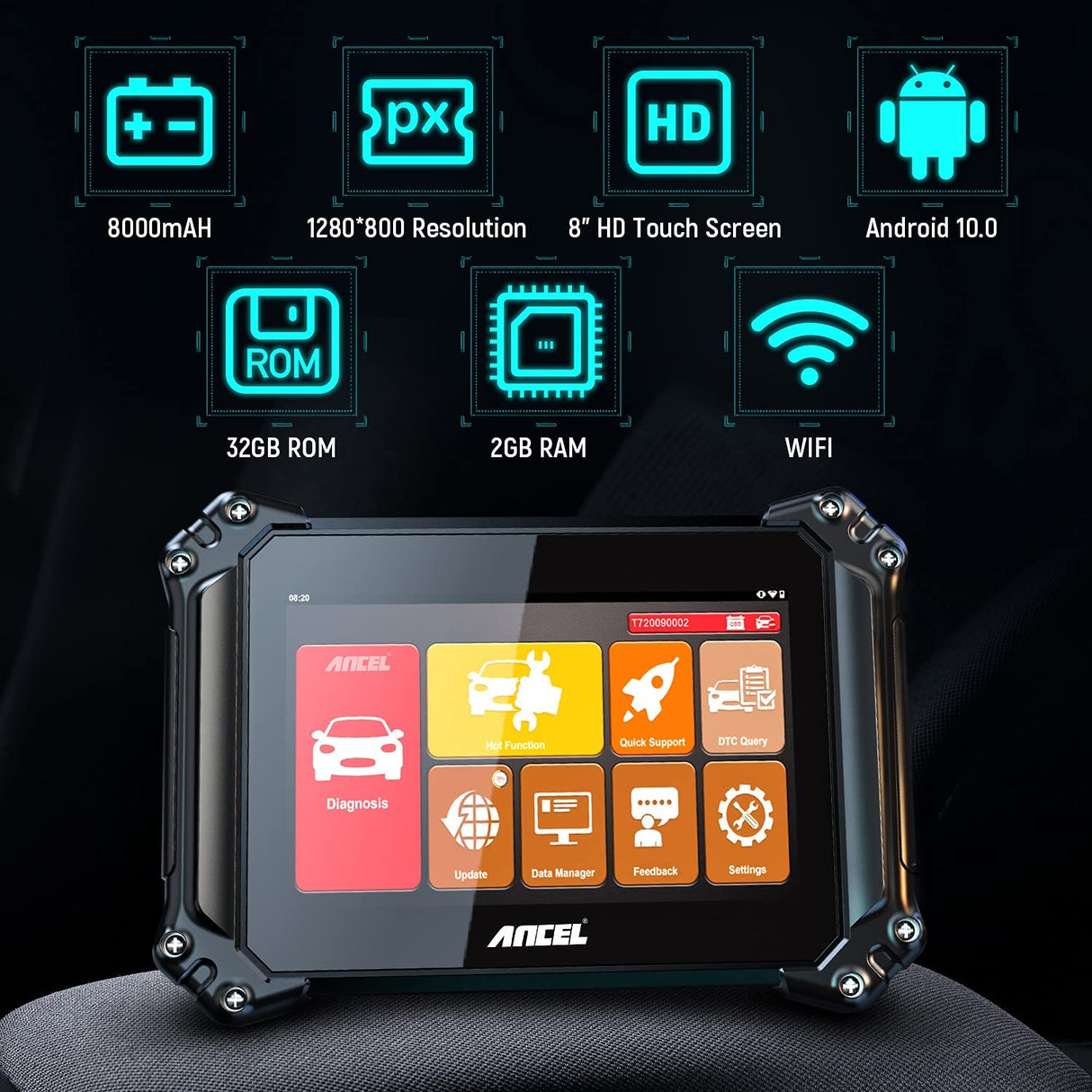 Professional Diagnostic Scanner Ancel V6 Full System OBD2 15 Reset Functions
